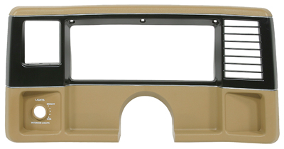 86-87 Chevelle / El Camino Dash Instrument Bezels Dark Saddle Made For GM Tooling