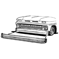 60-62 Front Bumper, Chrome