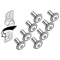 60-63 Door Latch Striker Plate Screw Kit