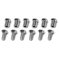 60-63 Door Window Frame Barrel Screws & Sleeves, 12 Pcs.