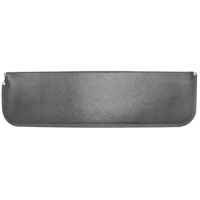 60-66 Sunvisor, Upholstered Gray, w/ Stainless End Clips