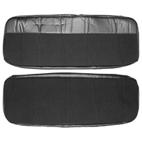 60-66 Seat Cover Kit, Bench, Vinyl w/ Cloth Inserts, Black/ Black