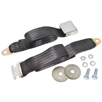 60-72 Seat Belt, Black w/ Chrome Buckle, 74