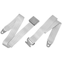 60-72 Seat Belt, Silver w/ Chrome Buckle, 74