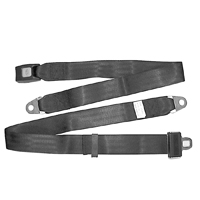 Universal Non-Retractable Lap Seat Belt, Black