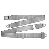 Universal Non-Retractable Seat Belt, Light Gray
