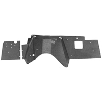60-63 Firewall Pad, Molded ABS Plastic w/ Fiberglass Insulation, 2 Pieces