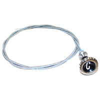 60-63 Choke Cable, Black and Stainless Knob, 66