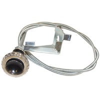 60-63 Side Vent Cable & Bracket Assembly, Black & Stainless Knob, Left