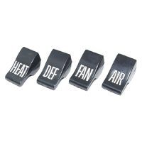 60-63 Heater Control Lever Knobs, Black, 4 Pcs.