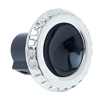 60-63 Windshield Wiper Control Knob, Black and Stainless