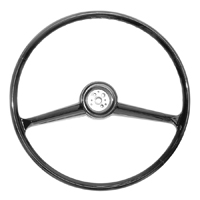 60-66 Steering Wheel, Standard, Black