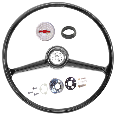 60-66 Chevrolet/GMC Truck Steering Wheel Kit, Standard, Black