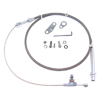 TH350 Kickdown Cable Kit, Stainless Steel Braided