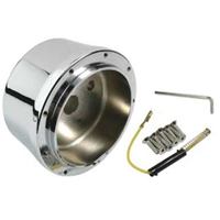 Steering Wheel Mounting Hub Adapter, Billet Machined Chrome Hub