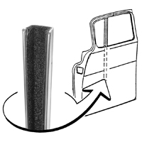 60-63 Vent Window Division Bar w/ Felt Inserts