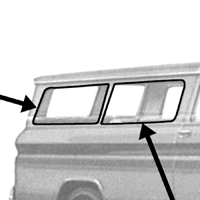 60-66 Rear 1/4 Window Seal, Original Style, For Stationary Windows