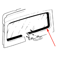 67-72 Suburban or Panel Lift Hatch Window Seal