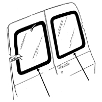 76-91 Suburban, Rear Cargo Door Window Seal, LH or RH
