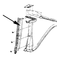 60-66 Chevrolet or GMC Rear of Front Fender Closing Panel, LH