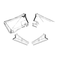 60-66 Inner Front Fender Seals, Set