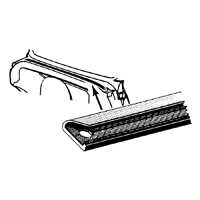 60-66 Hood To Cowl Weatherstrip, Includes Screws