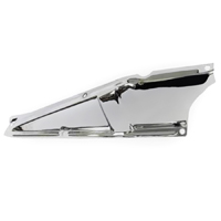 60-66 Radiator Support Upper Tie Bar Baffle, Chrome, LH