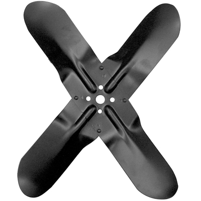 55-66 Chevrolet Car / Truck, 6 Cyl./V8 4-Blade Fan, Black, Non-Clutch Type