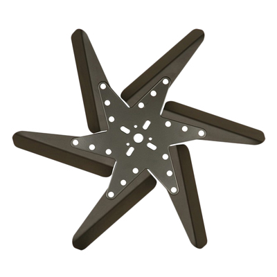 67-81 Camaro Black Aluminum Fan Blade With Black Center 6 Blade 18