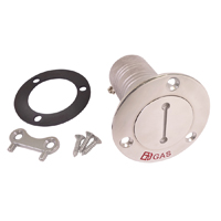 60-72 Flush Mount Fuel Filler, Chromed Brass