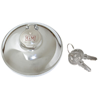 60-63 Gas Cap, Locking, Chrome w/ 