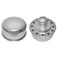 Universal Valve Cover Oil Breather Cap , Chrome, Push-in Type, Large Neck