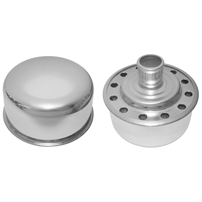 Chevrolet Car Chrome Breather Cap, Push-In Type w/Small Neck