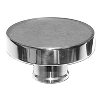Valve Cover Oil Breather Cap, Push-in, Polished Aluminum, Plain