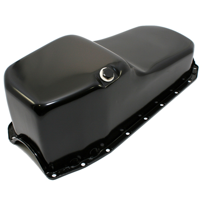 80-85 Camaro Oil Pan Steel Reproduction, Small Block, Black