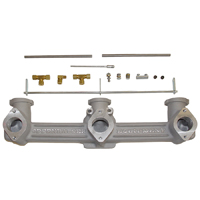 60-62 235/261 6 Cyl. Offenhauser Intake Manifold, Triple 1bbl. w/ Linkage