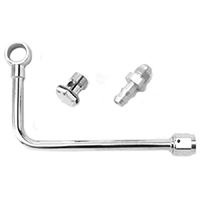Edelbrock Carburetor Fuel Inlet Kit, Chrome