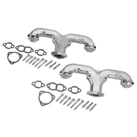 Exhaust Manifold Kit, Small Block V8, Silver, 2 1/2