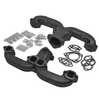 Exhaust Manifold Kit, Small Block V8, Raw, 2 1/2