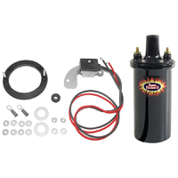 58-62 Chevrolet 235 6-Cylinder Car, Ignitor Distributor Points Conversion w/Black Coil