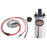 58-62 Chevrolet 235 6-Cylinder Car, Ignitor Distributor Points Conversion w/Chrome Coil