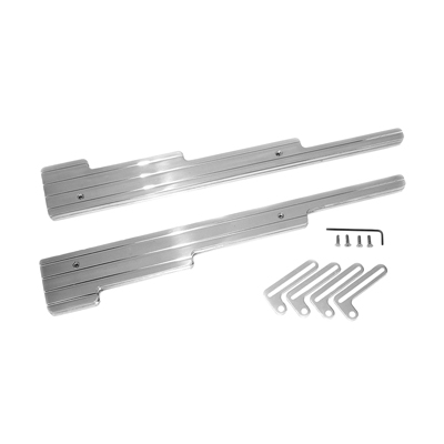 67-81 Camaro Spark Plug Wire Looms - Ball Milled, Small Block / Big Block, Polished Aluminum