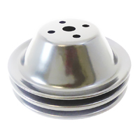 60-72 Water Pump Pulley, Small Block w/ Short Waterpump, Chrome Double Groove