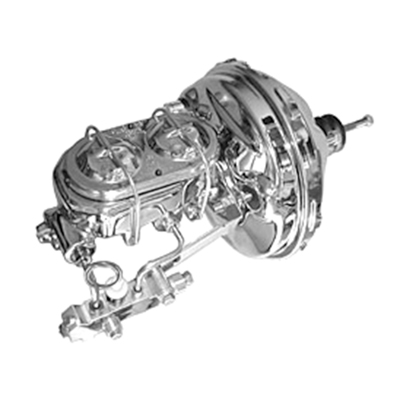 67-69 Camaro Power Brake Booster, Master Cylinder & Prop Valve Kit With Front Disc All Chrome