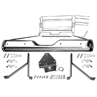 60-62 Fleetside Rear Bumper Kit, Chrome