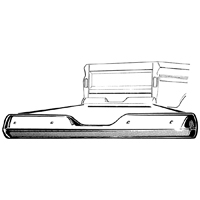 60-62 Fleetside Rear Bumper, Chrome w/o License Plate Bracket Mounting Holes
