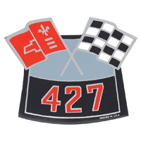 Air Cleaner Decal, Big Block, 427 Cross Flags