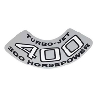 Turbo-Jet 400/300 HP Big Block Air Cleaner Decal