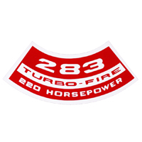 Small Block Air Cleaner Decal, 283 Turbo-Fire 220 Hp