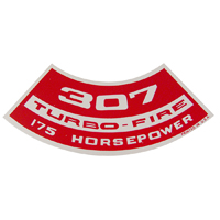 307 Turbo-Fire 175 HP Small Block Air Cleaner Decal